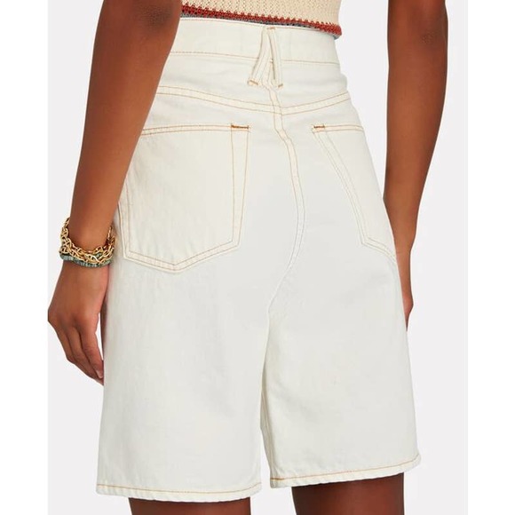 NWT SLVRLAKE London Relaxed Denim Shorts Ivory Size 28 High Rise - Picture 5 of 10